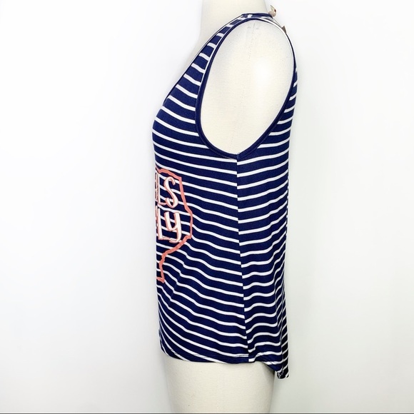 Red Camel Texas Locals Only Striped Tank Top, M - Picture 3 of 9